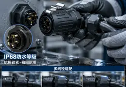 防水连接器选型避坑指南:多线径适配技术如何解决工业场景的老大难?
