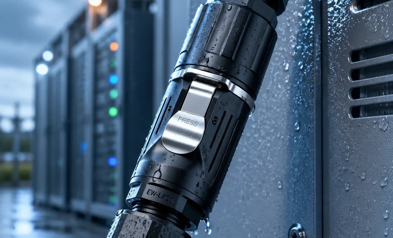 数据中心与户外机柜为什么更需要防水连接器：从工况到EW-LP20选型要点